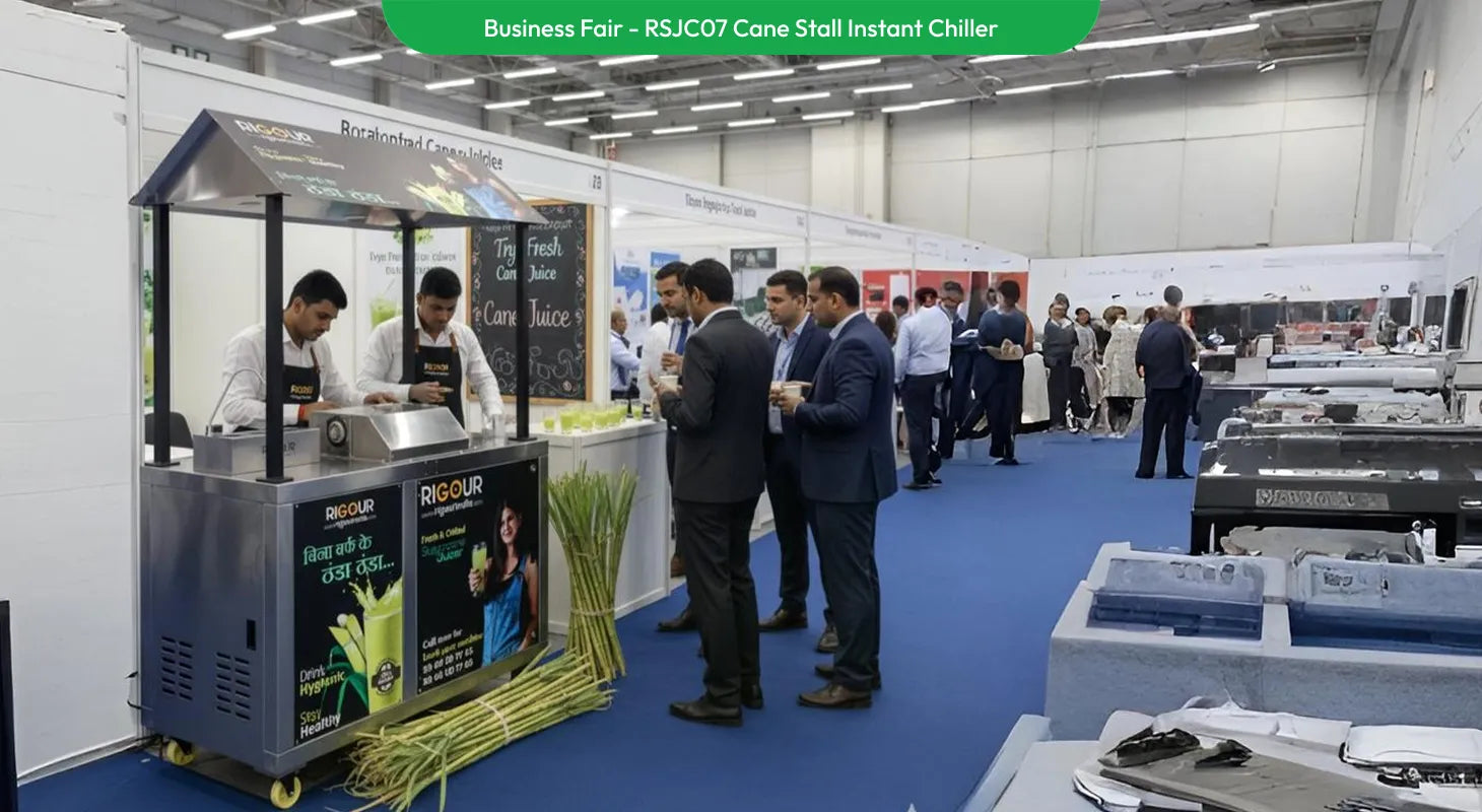 Cane stall instant chiller at business fair