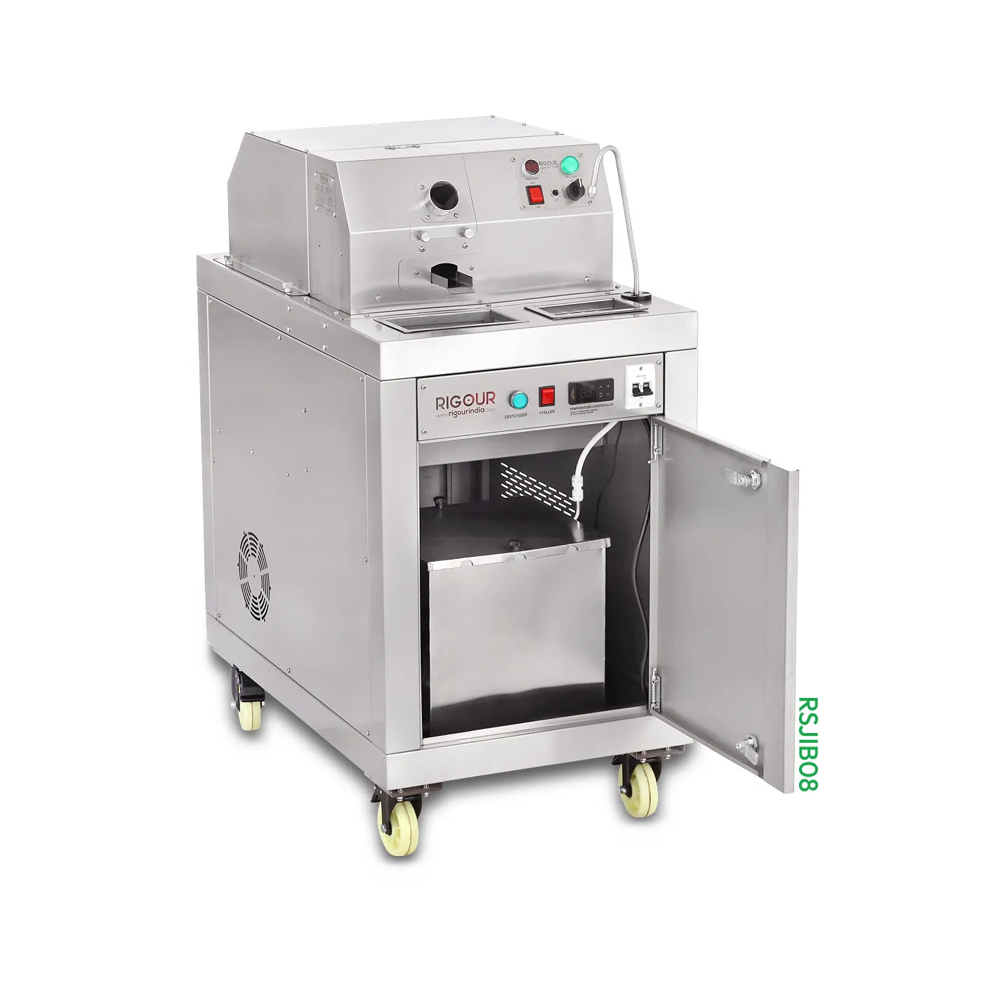 CaneCoop ice box sugarcane juice machine side view