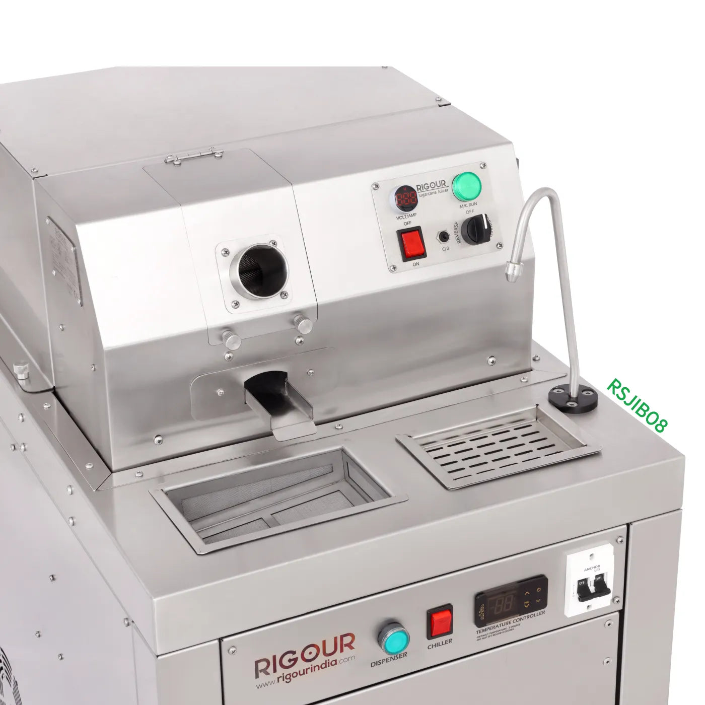 CaneCoop ice box sugarcane juice machine top view