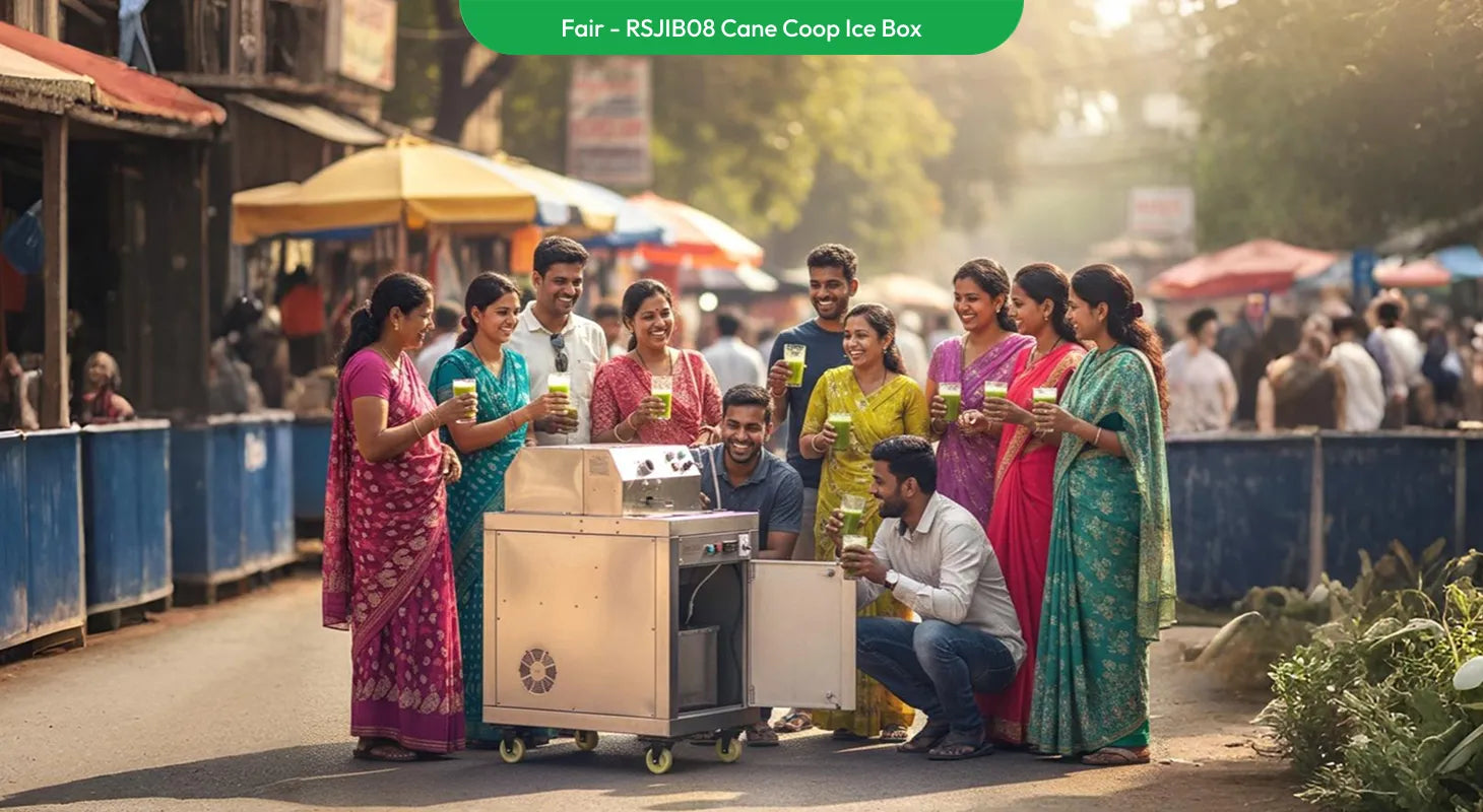 Cane Coop ice box used at fair stalls