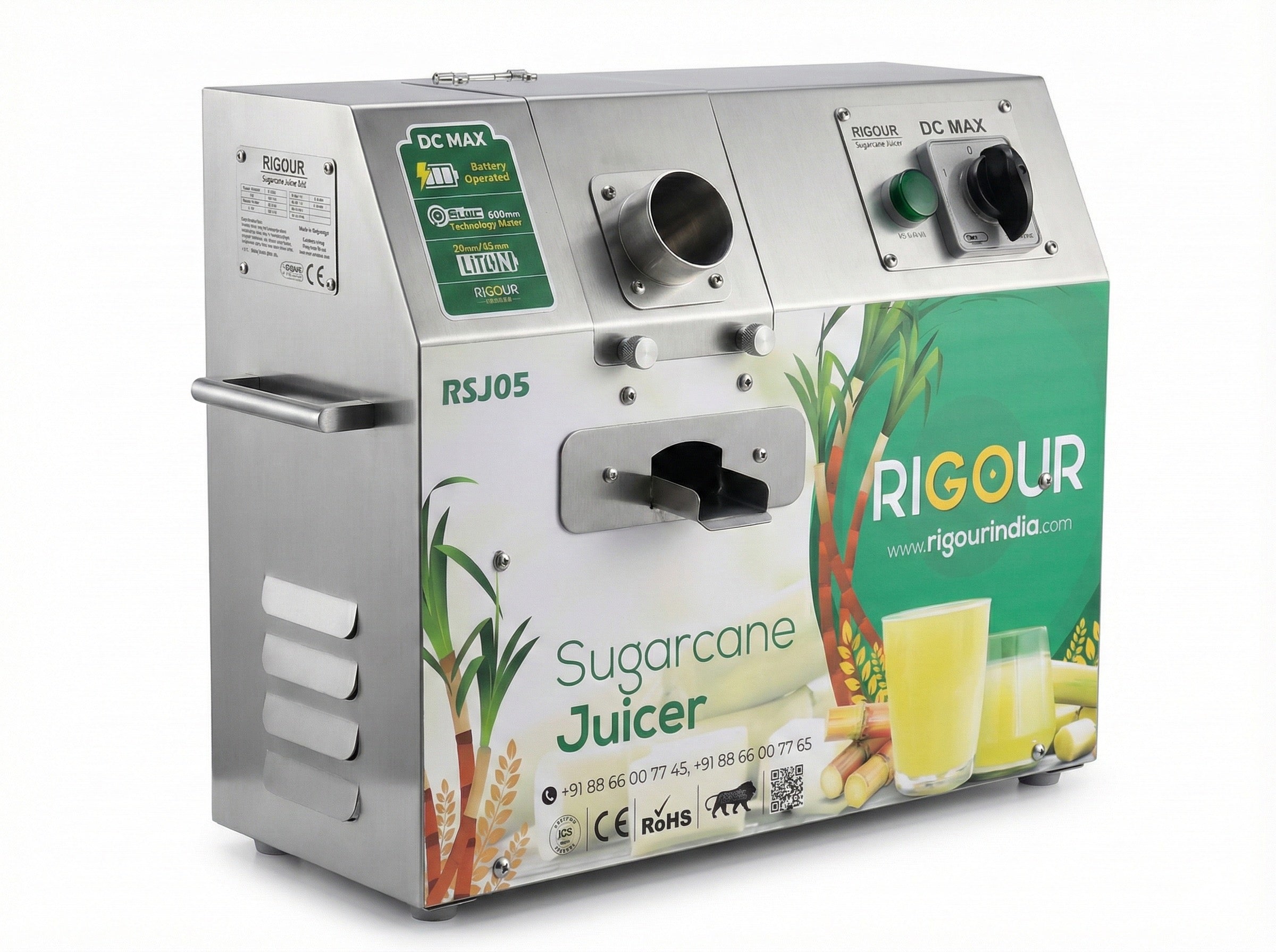 DCMAX - Sugarcane Juice Machine Battery Operated - RSJDC600