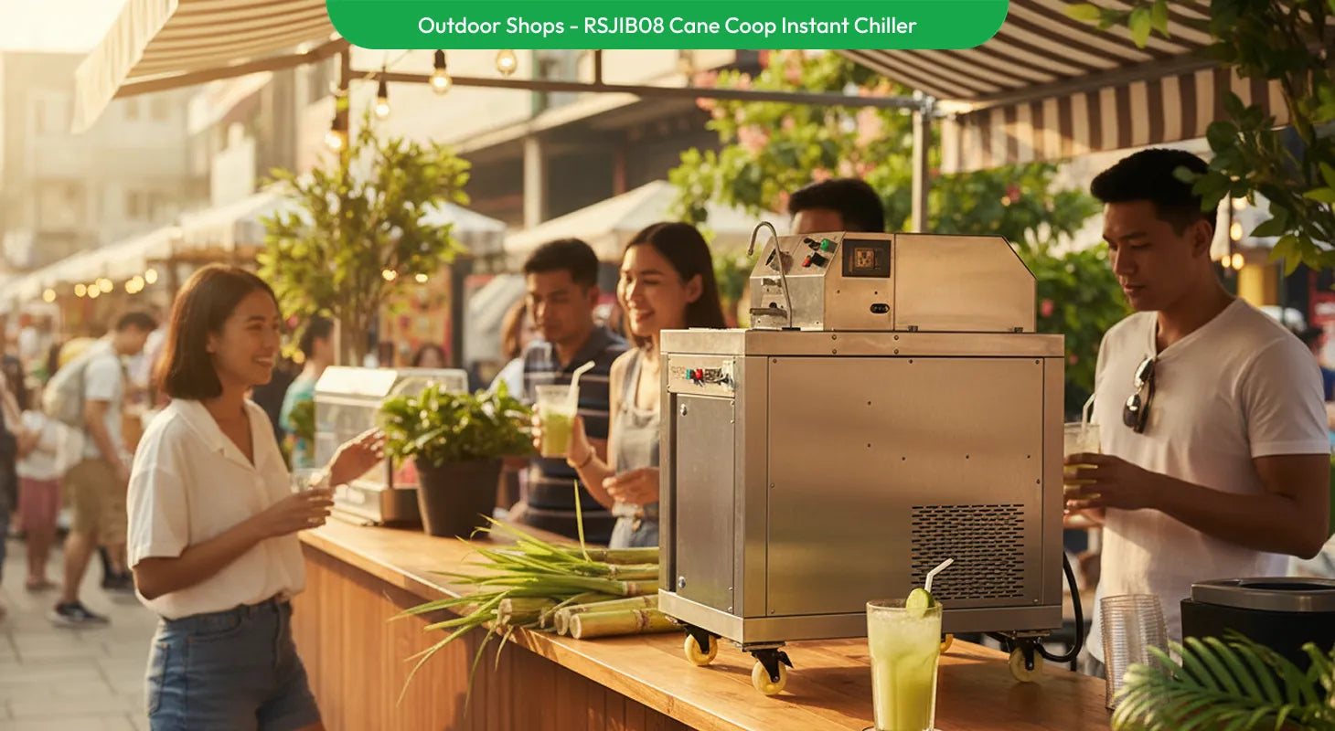 Cane Coop instant chiller for outdoor beverage shops
