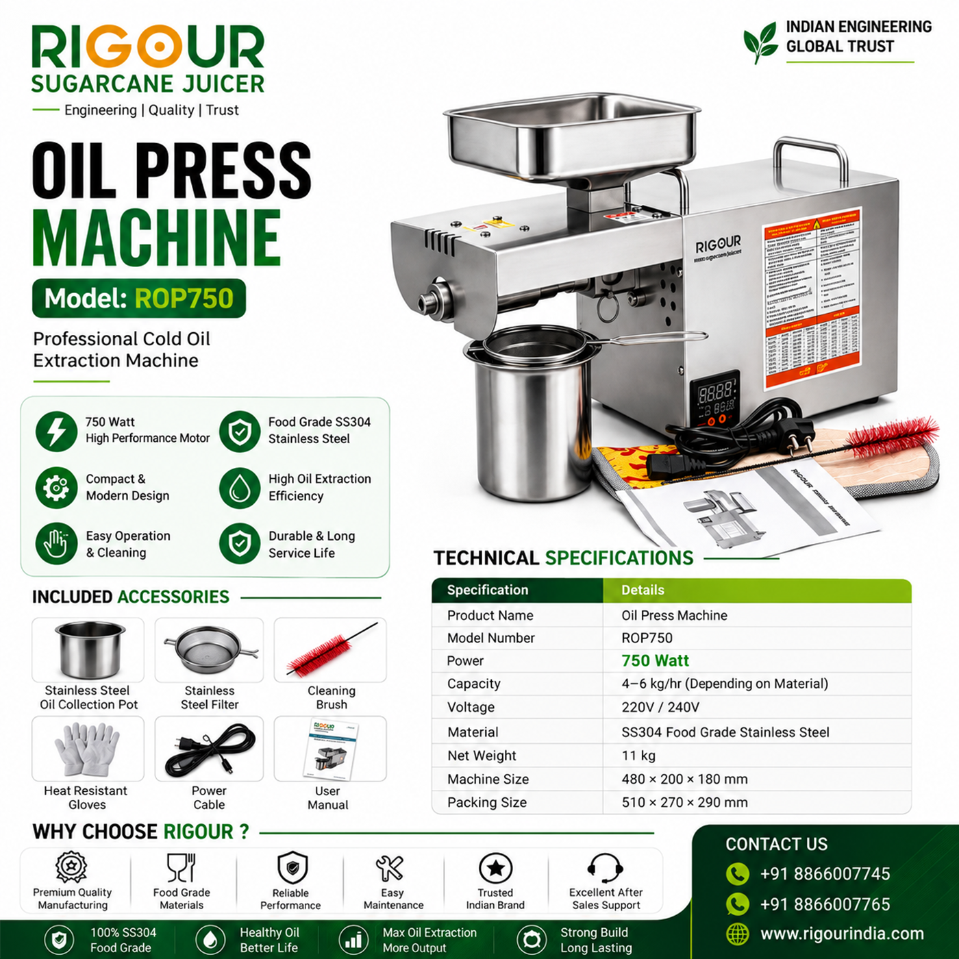 Professional Cold Oil Extraction Machine - ROP750