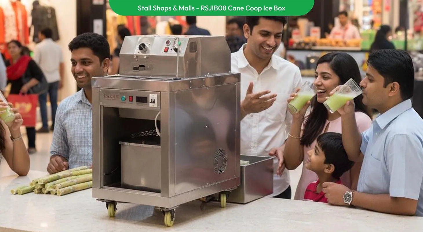 Cane Coop ice box for outdoor juice shops